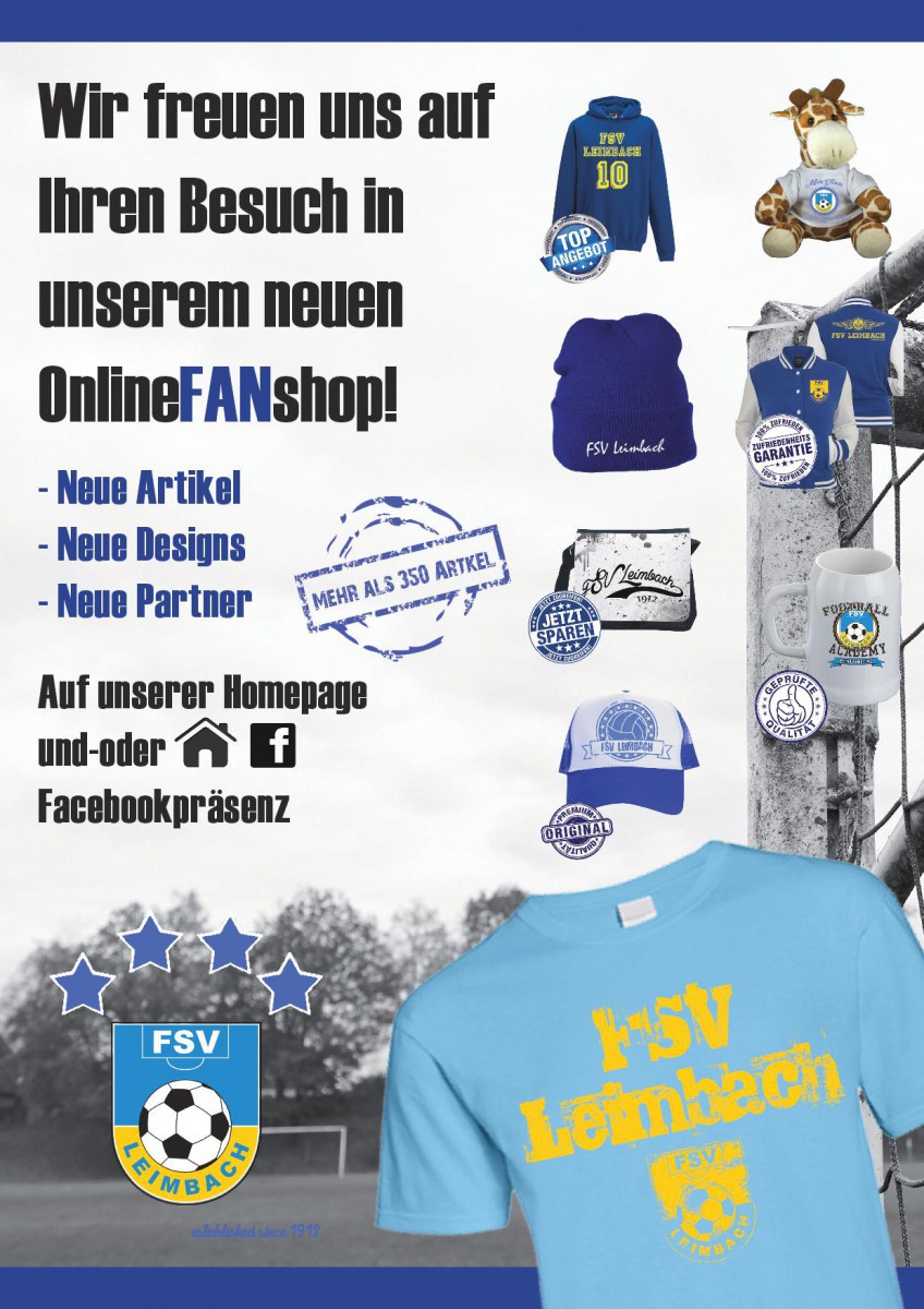 *** FSV Leimbach mit eigenem Fanshop ***