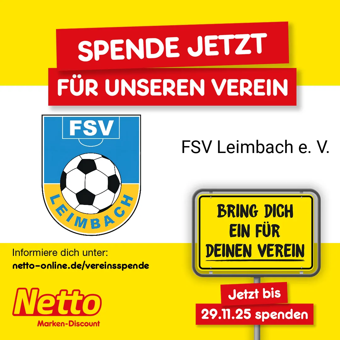 ** Helft mit — Spendet beim Einkauf für den FSV Leimbach! **