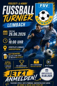 *** Freizeit- und Hobbyturnier am 26.06.2026 ***